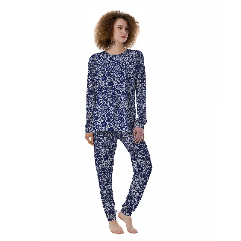 Chintz Floral Print Pattern Women's Pajamas Unisex pajama sets