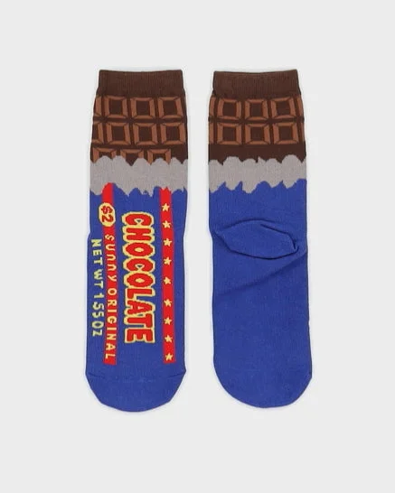 Chocolate Blue Socks - One Size Matching couple pajama sets