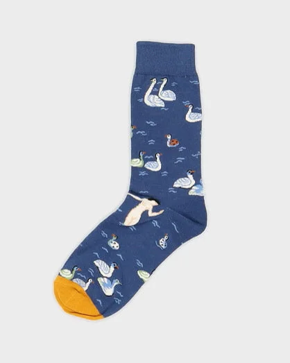 Duck Pond Blue Socks - One Size Plus size pajama sets