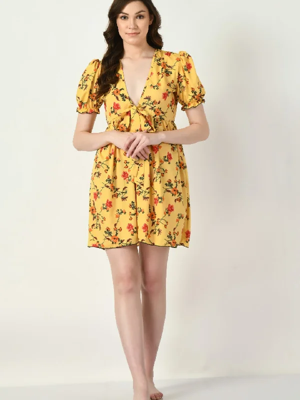 Women's Silk Yellow Nightdress - Legit Affair Silk pajama sets