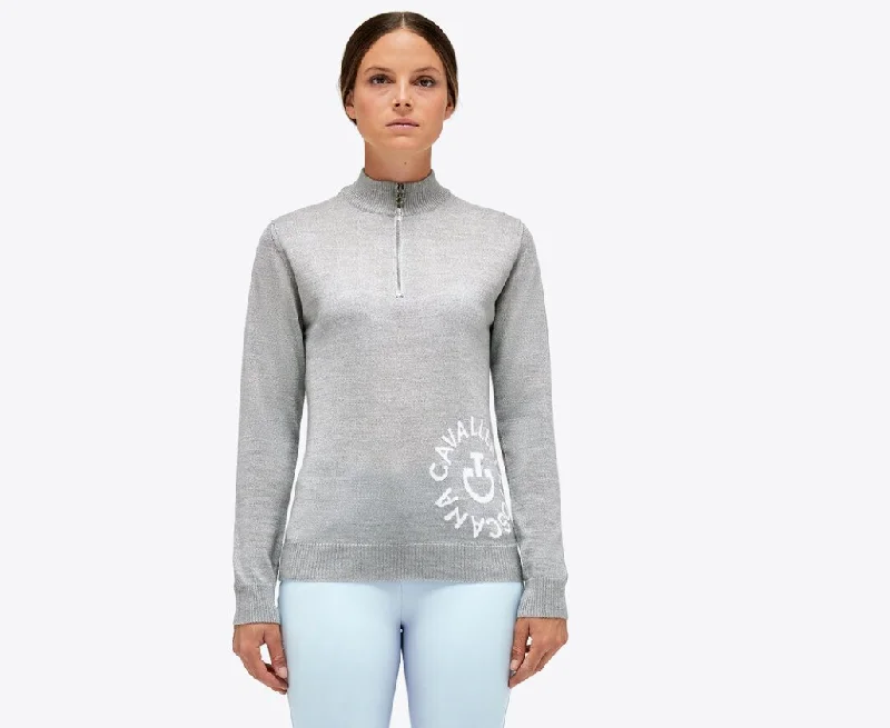 CAVALLERIA TOSCANA JACQUARD CT ORBIT HALF ZIP Casual sweaters