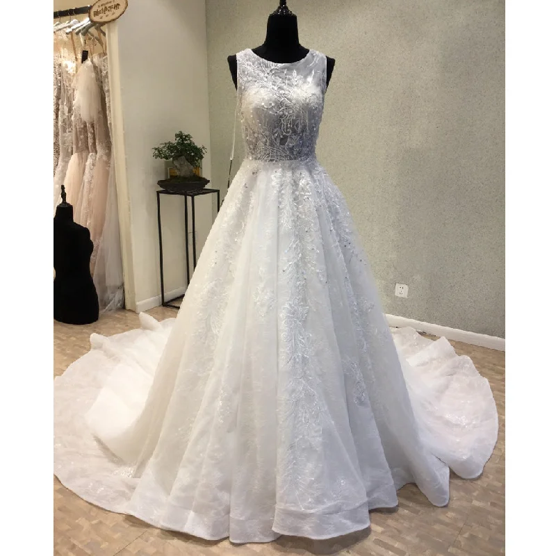 Charming On Sale A Line Popular Bridal Long Wedding Dresses, WG1243 Long Sleeve Gown