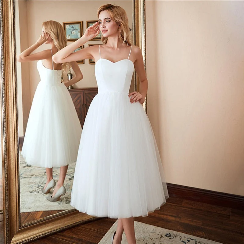 A-line wedding dress white sweetheart bridal wedding dress sleeveless Sparkling Wedding Dress