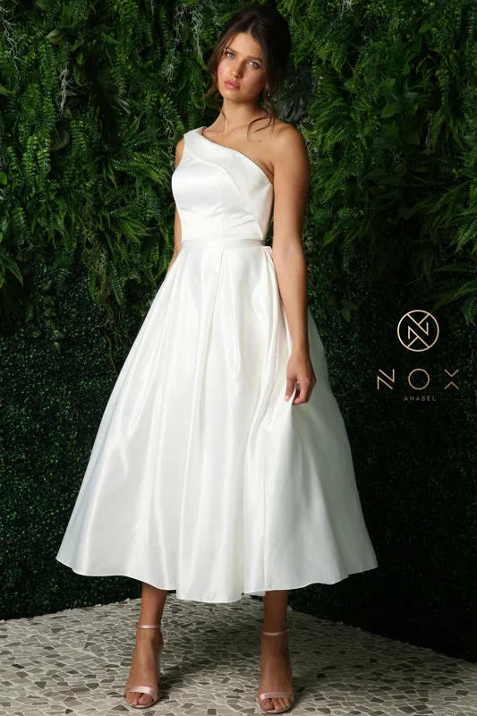 Nox Anabel's Enchanting A-Line Gown for Unforgettable Moments Romantic Satin Dress