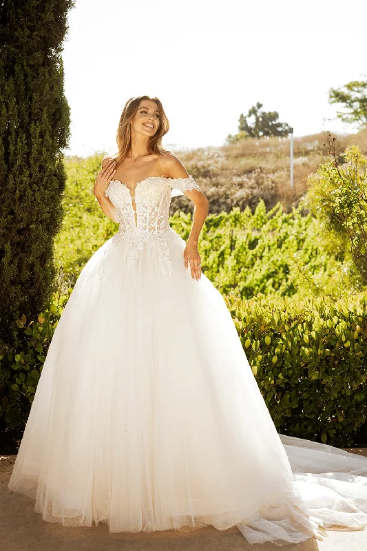 Off Shoulder Corset Bridal Gown by Abby Lane 97224 Off-shoulder Bridal Dress