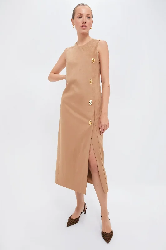 Tan Kalita Midi Dress Women's midi dresses