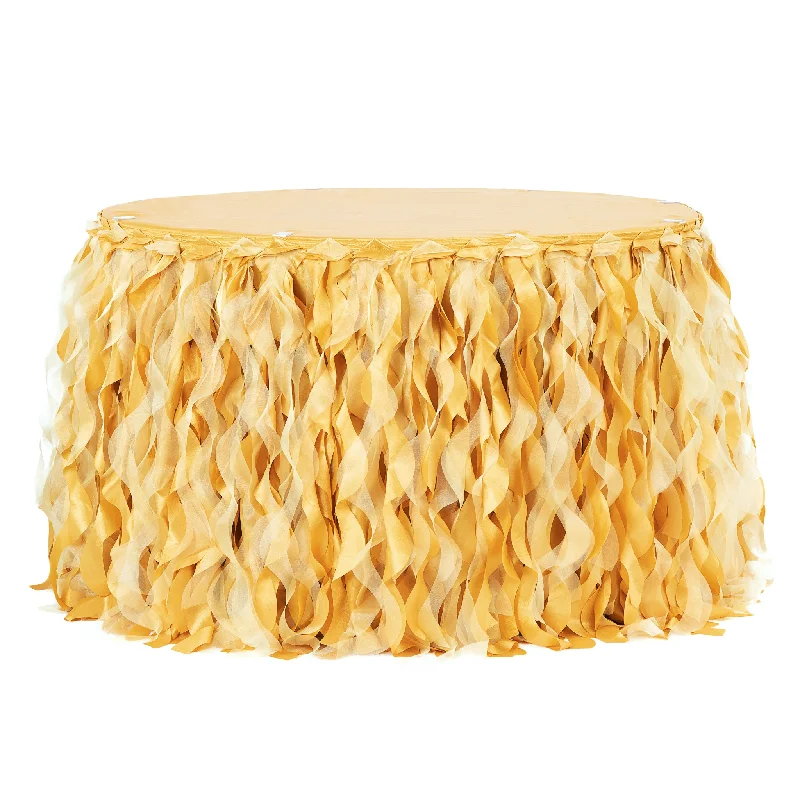 Curly Willow 17ft Table Skirt - Bright Gold Corset unclassified skirts