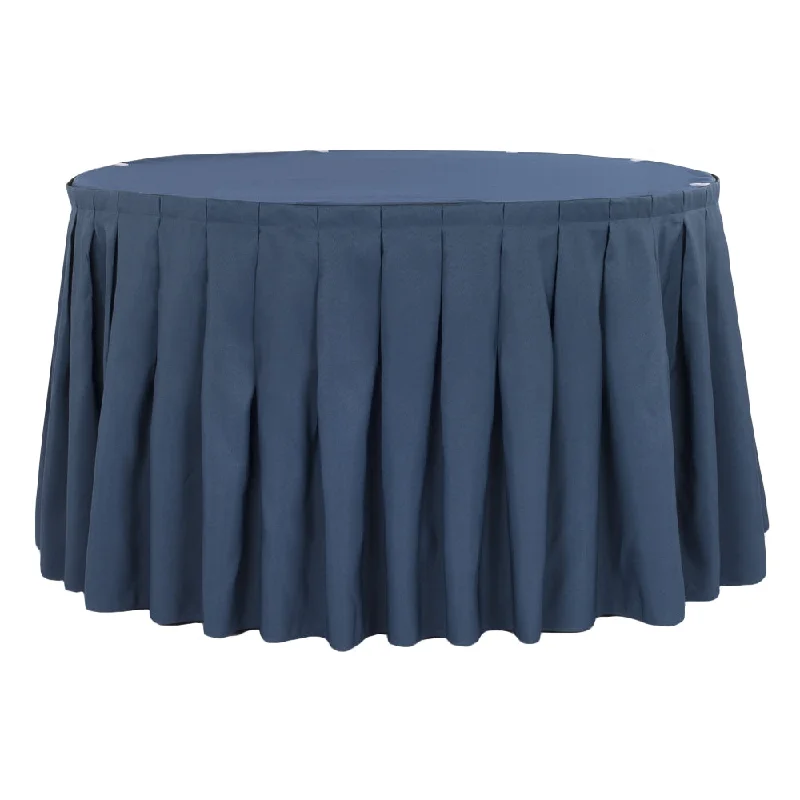 Polyester 17ft Table Skirt - Navy Blue Mermaid unclassified skirts