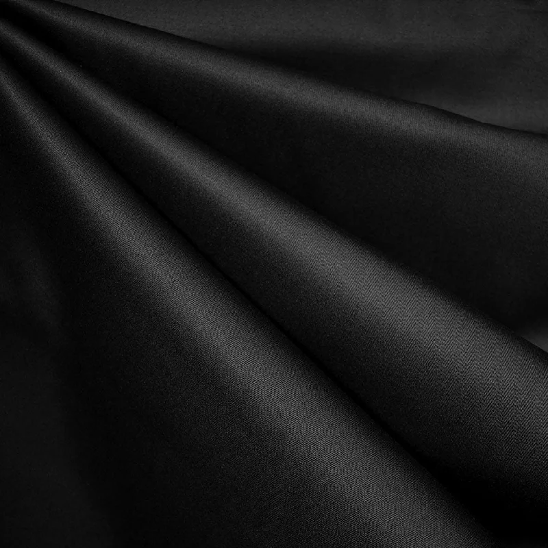 Ultra Fine Stretch Cotton Twill Black Earthy tone unclassified skirts