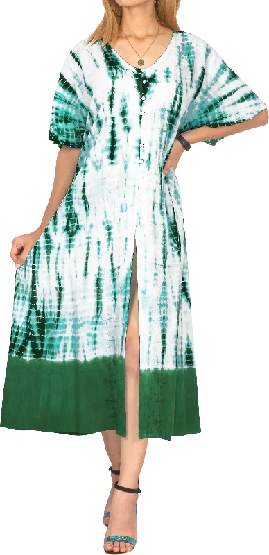 Women's Casual Beachwear Tie Dye Loose Bikini Swimwear Cover up Caftan Green Asymmetrical unclassified skirts