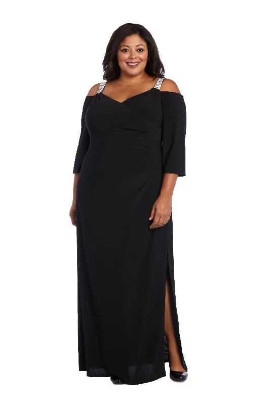 R&M Richards 5659W Plus Size Formal Long Dress Knitted maxi dresses