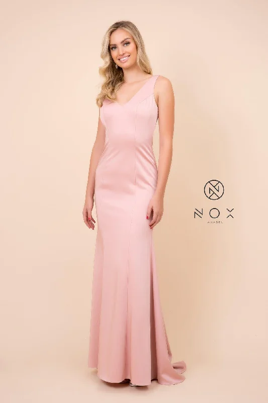 Long Formal V Neck Bridesmaid Dress Vintage maxi dresses