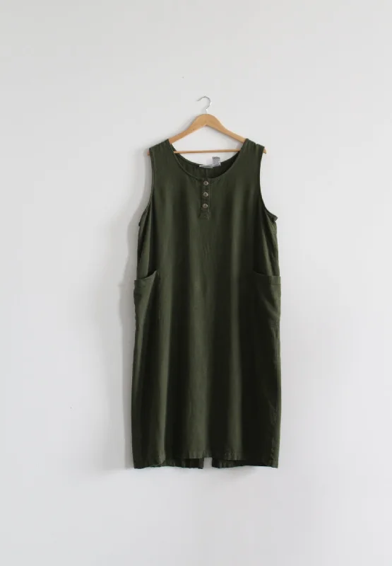 olive linen tank dress Sexy Sleeveless Tank