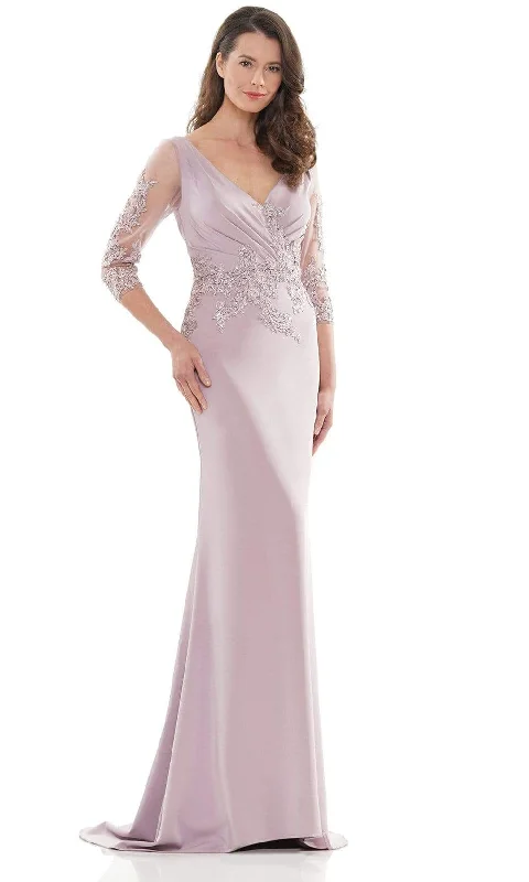 Marsoni by Colors - MV1145 Embroidery Detailed Polished Gown Trendy party dresses under $50