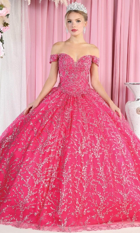 May Queen LK183 - Rosette Glitter Quinceanera Ballgown Fall party dresses