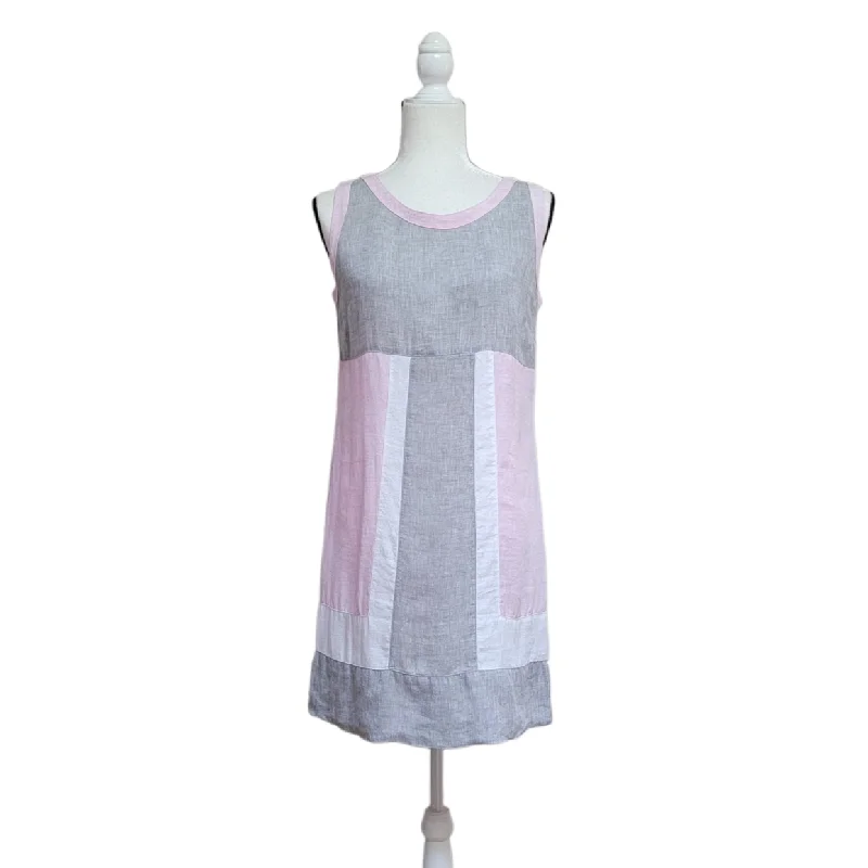 2000’s Mario Romano Pure Italian Linen Colorblock Shift Dress Spring unclassified dresses