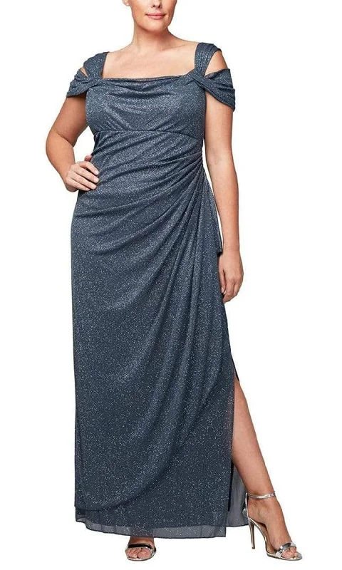 Alex Evenings 433026 - Square Neck Ruched Formal Dress Best-selling unclassified dresses