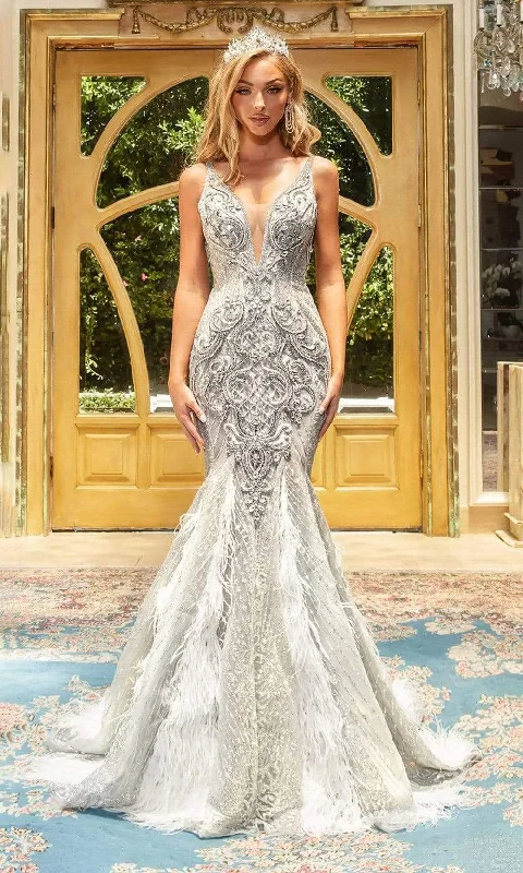 Captivating Feather and Applique Gown by Portia and Scarlett A-line unclassified dresses