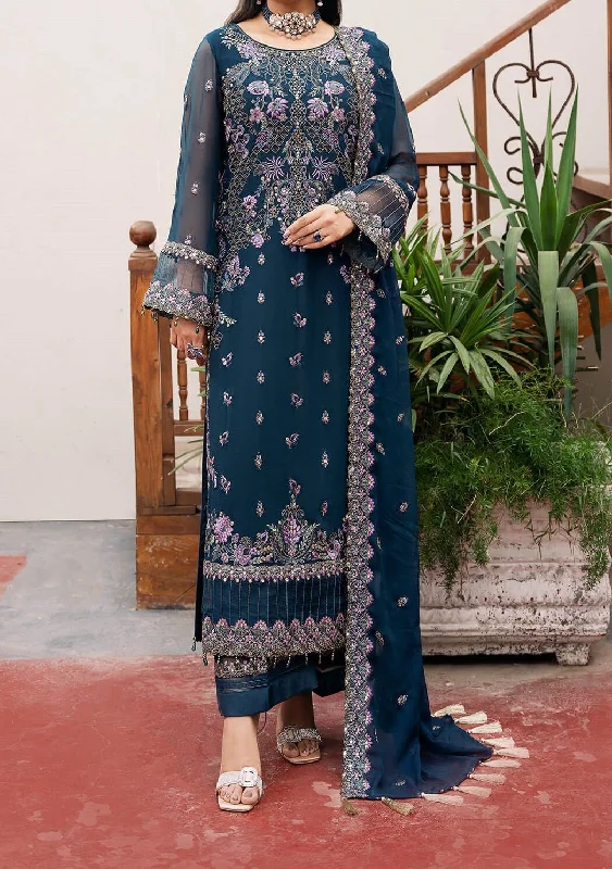 Imrozia Sitarah Pakistani Luxury Chiffon Dress Denim unclassified dresses