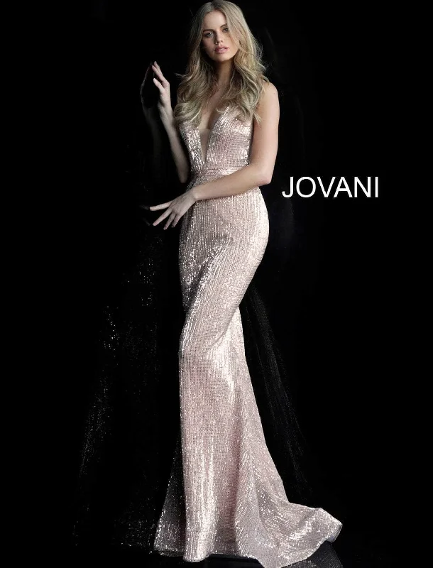 Jovani JVN62507A - Sleeveless Shimmer Prom Dress Polka dot unclassified dresses