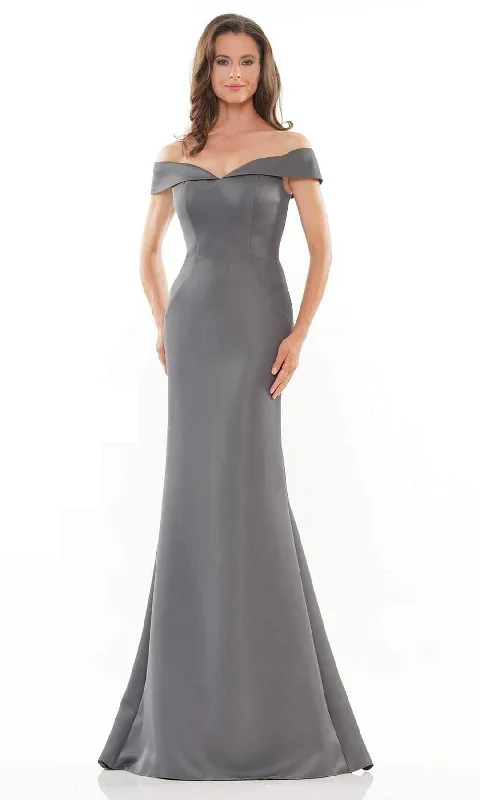 Marsoni by Colors - MV1153 Off-Shoulder Mermaid Evening Gown Corset unclassified dresses