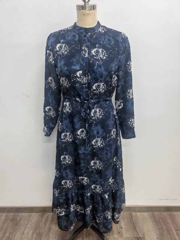 Navy Print Dress 401 Office floral dresses