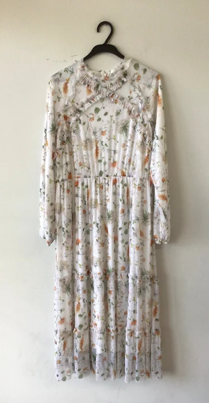 Orange Floral Mesh Dress 072 Zara floral dresses