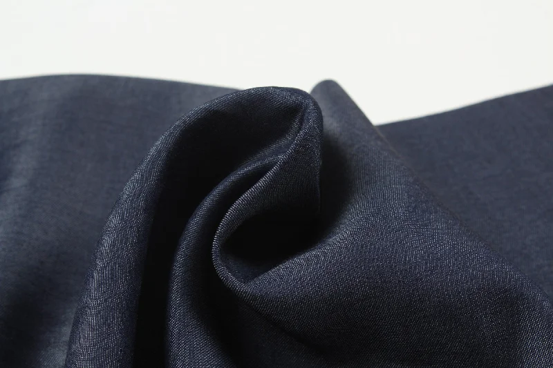 Denim Tencel Twill for Shirting - Indigo Vintage Style Denim