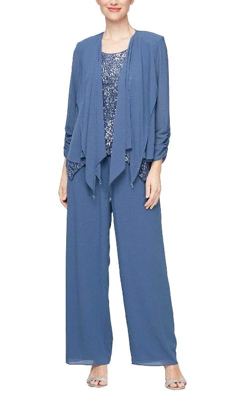 Alex Evenings 8192011 - Scoop Pointed Jacket Pantsuit