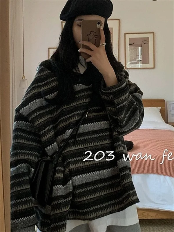 2023 Autumn Y2K Fairy Grunge Vintage Sweater Female Harajuku Casual Korean Baggy Loose Egirl Pullover Alt Women Clothing Warm Sweater Dress