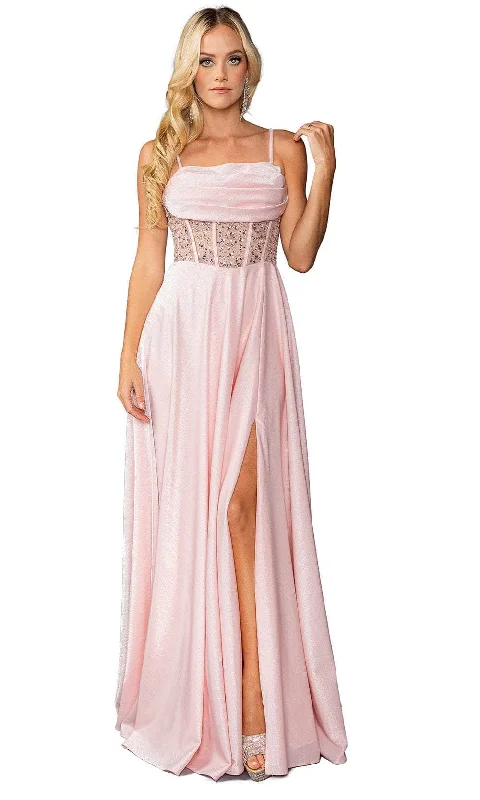 Dancing Queen 4463 - Sleeveless Lace-Up Back Gown Vintage Lace Dress