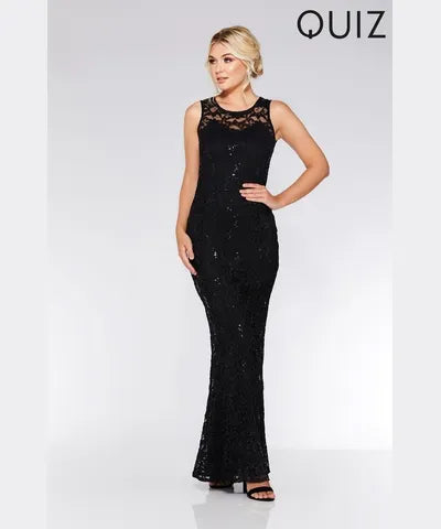 Black Lace Fishtail Maxi Dress Maxi Skirt Chic