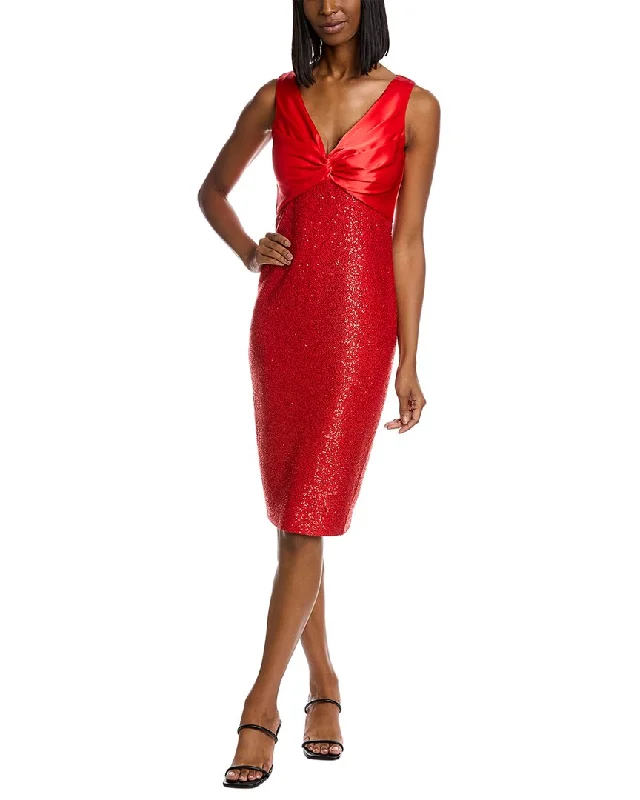 St. John Sequined Wool-Blend Evening Dress Modern Sequin Dress