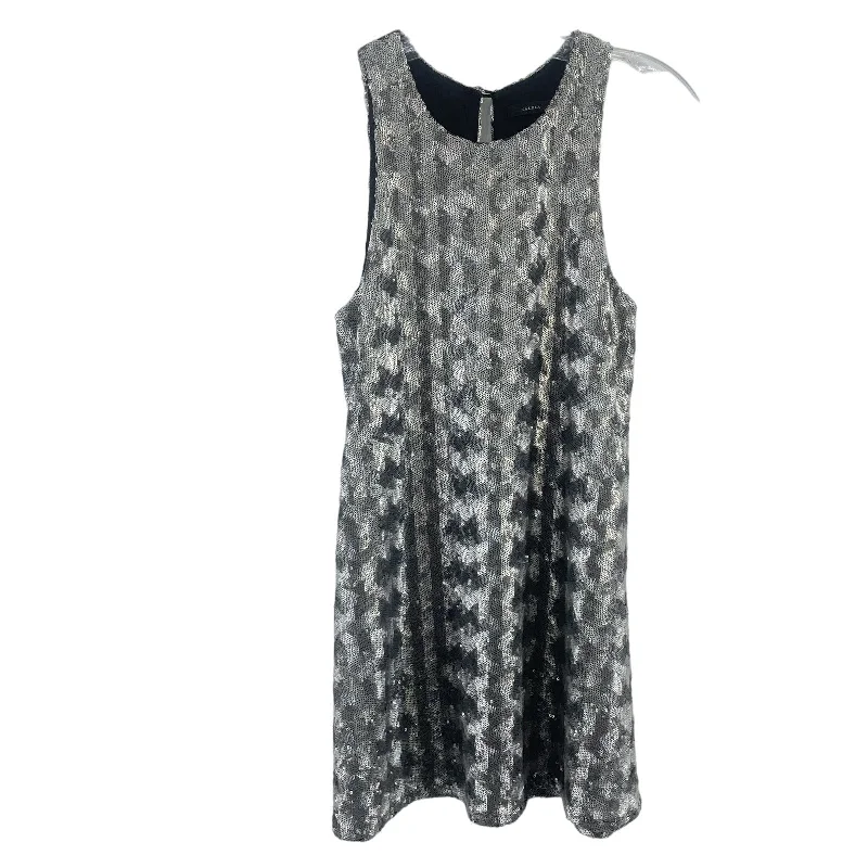 Talula Aritzia Canterbury Silver Sequin Mod A-Line Dress Womens Size XS Preowned Sequin Dress Glam