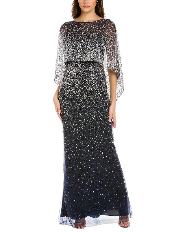 Teri Jon by Rickie Freeman Bead & Sequin Gown Sequin Dress Allure