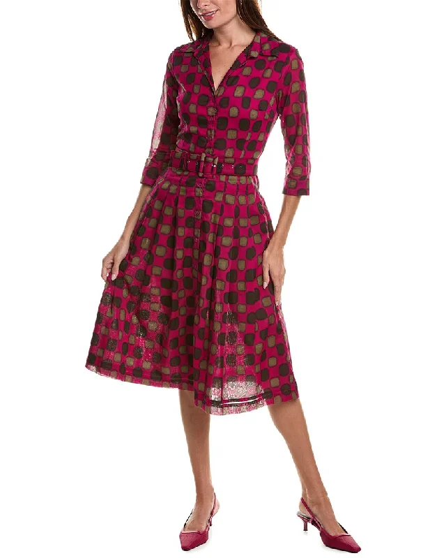 Samantha Sung Audrey 3 Silk Shirtdress Soft Shirt Dress