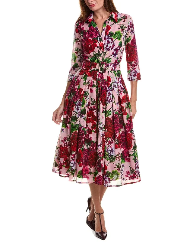 Samantha Sung Audrey 4 Shirtdress Printed Button Shirt