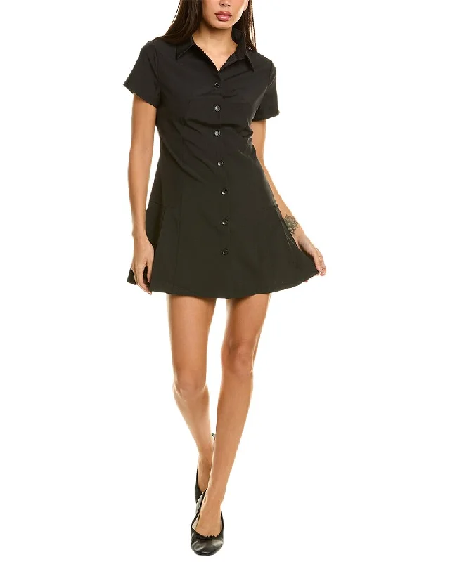 SERENETTE Shirtdress Short Sleeve Shirt Dress